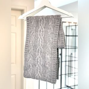 Ann Taylor LOFT - Gray infinity scarf with s silver thread
